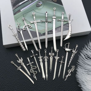 5/20pcs Sword Charms – Gothic Bookmark & Jewelry Making Supplies! (Perfect for Fantasy Lovers Reader