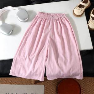 Summer Lightweight High Waist Slim Fitting Girls Trousers