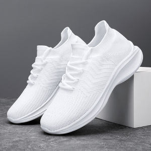 Men Sports Shoes Breathable Light Flyknit Running Shoes