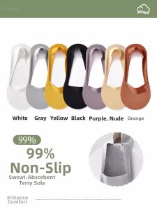JIUSENNIAO | Cool Summer Thin No-show Anti-Odor Anti-slip Non-slip Cotton Sole Socks