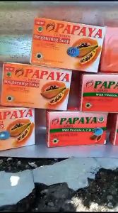 Sabun Pepaya Asli Wajah 6PC | Pembersih Wajah Mamaya Pepaya 6PC | Papaya by Mamaya Brightening Soap with vitamin A C & E 70gr & 135gr