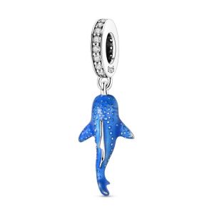 Mặt Dây Chuyền Charm Hình Cá Voi Xanh Sao Sách Mặt Trăng Đêm Của Van Gogh Bạc 925 Phù Hợp Với Vòng Tay Dành Cho Nữ Trang Sức Tự Làm Zircon Cổ Điển