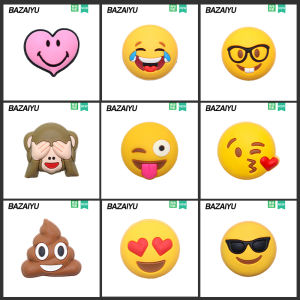 BA Little Fish Hole Shoes Accessories Fancy Shoe Buckle Accessories Cute Facial Expression Bag Shoe Ornament Fit Crocs/Cross