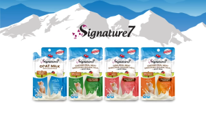 Signature7 Cats Pure Milk Real Meat Mousse Meal Snack Pouch w Essential Nutrients 70g (4 Flavours)