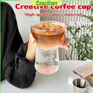C.N. 400ml Drinking Glass Juice Cup Cold Water Bottle Drinking Juice Coffee Cups