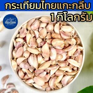 กระเทียมไทยแกะกลีบ (500/1กิโลกรัม) กระเทียมสดใหม่ ไม่ฝ่อ