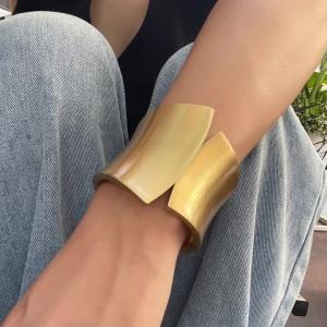 Ingemark | Exaggerated Alloy Wide Bangles for Women Vintage Irregular Open Cuff Armband Bracelets Party Jewelry