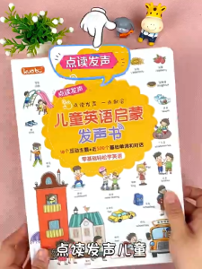 Montessori Talking Book for Toddlers | Struggle-Free Early Learning | Touch & Listen Sound Book | Dual English-Chinese | 500+ Words | USB Rechargeable