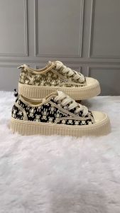 6201 IMPORT Sepatu Wanita Korea Style Hak Tebal / Sneakers Trendy Premium Ukuran 35-40