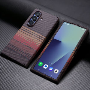 Business Kevlar Carbon Fiber Texture PC Magnetic Hinge Protect Case for Samsung Galaxy Z Fold 8 Ultra 7 6 5 4 Screen Glass Cover