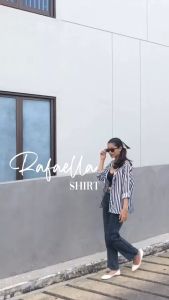 Kemeja Wanita Motif Salur Bahan Poly Rayon Premium Lengan Panjang By Azka Collection Lengan Panjang Wudhu Friendly Casual Untuk Kuliah Dan Hangout - Lazada