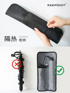Hair Curler Buggy Bag Heat Insulation Bag Electric Hair Straightener Hair Curler Scald Preventing Met Cotton Protective Cover Makeup Artist Tools Lily Makeup