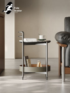 Tide leader | Movable High-end Sofa Side Table Saddle Leather