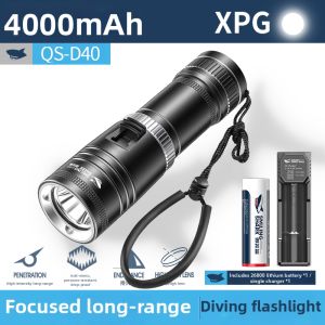 SMILING SHARK | Strong Light Waterproof Underwater Flashlight