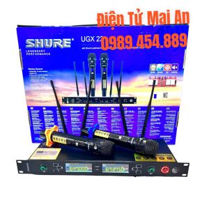 Mic không dây karaoke Shure UGX 23 chuẩn loại 1 sóng UHF -Chống hú-Tự ngắt-bắt xa