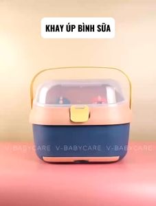 Khay úp bình sữa V-Baby MT1 và V-Baby MT2 có nắp đậy an toàn cho bé