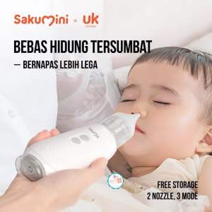 SAKUMINI Electric Nasal Aspirator 3 Tahap | Alat Sedot Ingus Elektrik Bayi Newborn | Nose Cleaner Rechargeable