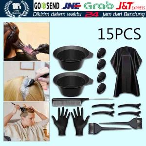 15 Buah/Set Paket Alat Cat Rambut Alat Pewarna Rambut Hair Styling Mangkok Sisir Semir + Sarung Tangan Plastik dan Sisir Cat Dll Aksesoris Pewarna Rambut