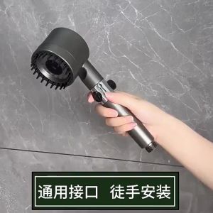 4 IN 1 High Pressure Shower Head with Filter Massagable 3 Mode Adjustable Removable Handheld Water Saving Shower Head