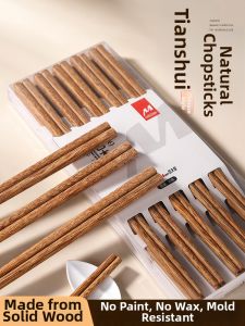 TAFUMAN | Natural Jujube Wood Chopsticks No Lacquer No Wax Long Heat-Resistant Non-Slip
