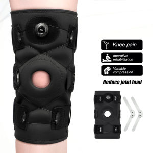 1PCS Hinged Knee Brace with Dual Metal Side StabilizersAdjustable Patellar Support Sleeve for Men & Women Arthritis-for Running