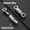 Titanium Alloy Rotating Ring Buckle Keychain Waist Belt Buckle Spring Lock Keyring Outdoor Tool EDC Unboxing Tool. 