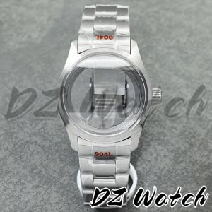 DZ 36mm 39mm Stainless Steel Brushed Pilot Watch Case Strap Sapphire Glass Fit NH34 NH35 NH36 ETA2824 PT5000 Miyota9015 Movement
