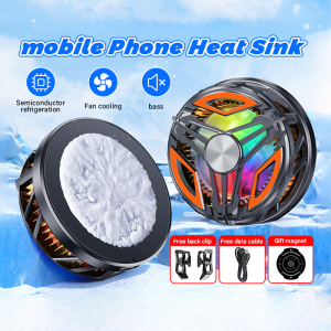 Mobile Phone Cooler Magnetic Attraction Back Clip Plextone Heat Sink Ice Cooling Radiator Universal Cooling Fan For PUBG MLBB COD