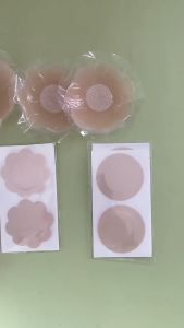 PATIS TESORO 3Pair Best Comfortable Invisible Breast Reusable Washable Self Adhesive Silicone Nipple Tape Nipple Covers Comes with Pouch