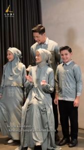 SARIMBIT LUBI 2025 BASWARA FAMILY DUSTY GREEN TERBARU GAMIS & KOKO SET KELUARGA LEBARAN PREMIUM KEKINIAN TERMURAHHH