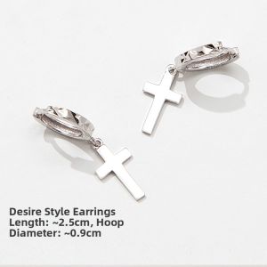 SHISHANGMEIDI | Fashion 925 Sterling Silver Cross Earrings