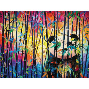 Colorful Bamboo Forest Jigsaw Puzzle 500/1000/1200/2000Pieces Modern Art Puzzle for Home Wall Decor and Brain Exercise