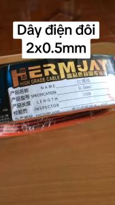 [Giá 1 cuộn] Dây điện đôi đỏ đen 2x0.5mm loại tốt chuyên dùng lắp camera bóng led quảng cáo hoặc dùng nối loa nhỏ | Dây điện đôi 0.5mm