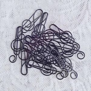 15Pcs Black Music Note Paper Clips Metal Bookmarks Aesthetic Stationery for Students Teachers Music Lovers Document Organizer