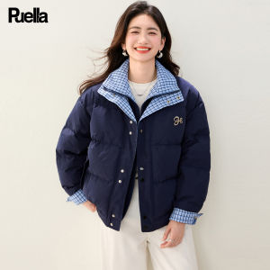 puella | Retro Blue Checkered Loose and Slim Fit Stitched Jacket