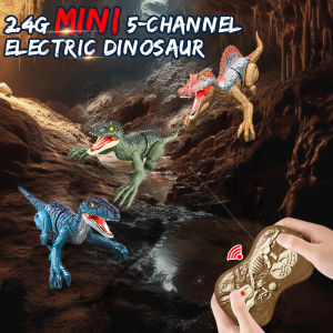 2.4GHz Remote Control Dinosaur Robot Walking And Roaring Mini Dinosaur Light And Sound Ideal Childrens Birthday Christmas Gift