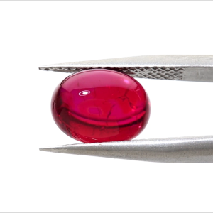 Oval Shape Flat Back Cabochon Pigeon Blood Red Lab Grown Ruby Synthetic Corundum Loose Gemstone With Visible Inclusions DIY Accessories