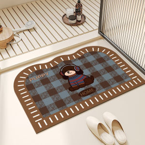 Cartoon Bathroom Mat Water Absorbent Non-Slip Door Mat Kitchen Durable Carpet Home Foot Pad Bathroom Toilet Entrance Mat