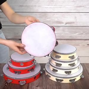 ＜1122＞  รำมะนา Orff เครื่องดนตรีประเภทเพอร์คัสชั่นเด็กกระดิ่งมือครูอนุบาลรำมะนามือกลองไม้อุปกรณ์ช่วยสอนการเต้น
