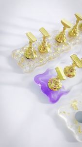 5 Pcs Stand Holder Display Kuku Palsu Magnetik Untuk Latihan Nail Art Manicure
