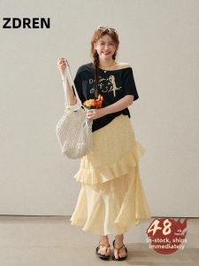 ZHANGDAREN | Bộ Đồ Hè Dành Cho Phụ Nữ Size Lớn Giúp Giam Cân