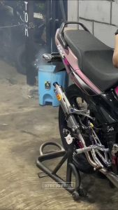 Knalpot Racing HBY Silencer Titan Blue Kenalpot Ninja R RR SS Kolong Cobra Leher C Stainless Steel