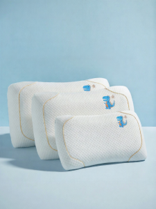 Boyang Home Textile | Childrens Memory Foam Low Pillow for Deep Sleep Year-round