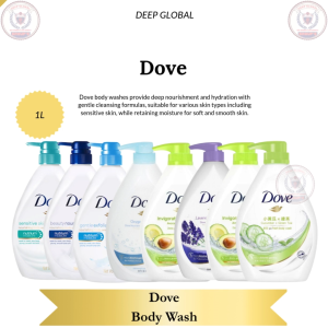 Dove Sensitive Skin Nourishing Body Wash 1L - Gentle Cleansing Formula for Soft & Smooth Skin