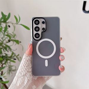 Candy Color Matte Magnetic Phone Case For Samsung Galaxy S26 S24 S25 Edge Ultra S23 Plus FE For Magsafe Wireless Charge Cover
