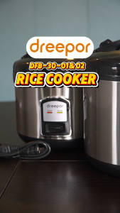 Dreepor 3 / 4 Liter Rice Cooker with Steamer and Keep-Warm Function