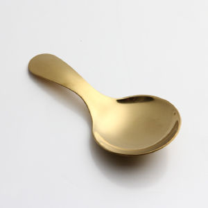 Stainless Steel Ice Cream Spoon Mini Spoon Children Spoon Dessert Compact Round Short Handle