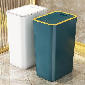 15L/10L Trash Can Household Portable Press Type Large Capacity Trash Can Kitchen Bathroom Bedroom Simple Trash Can