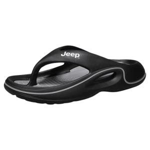 จี๊ป | รองเท้าแตะกันลื่นสำหรับกลางแจ้งแบบสวมส้นแบนสไตล์สปอร์ตสำหรับผู้ชาย รองเท้าแตะแบบสวมส้นแบนทรงสปอร์ตพื้นหนาสำหรับกลางแจ้ง JEEP รองเท้าแตะแบบสวมส้นแบน