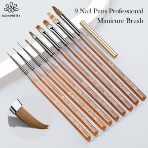 BORN PRETTY Nail Art Brush UV Gel Extension Painting Brush Pen Nail French Stripes Lines DIY Nail Tool